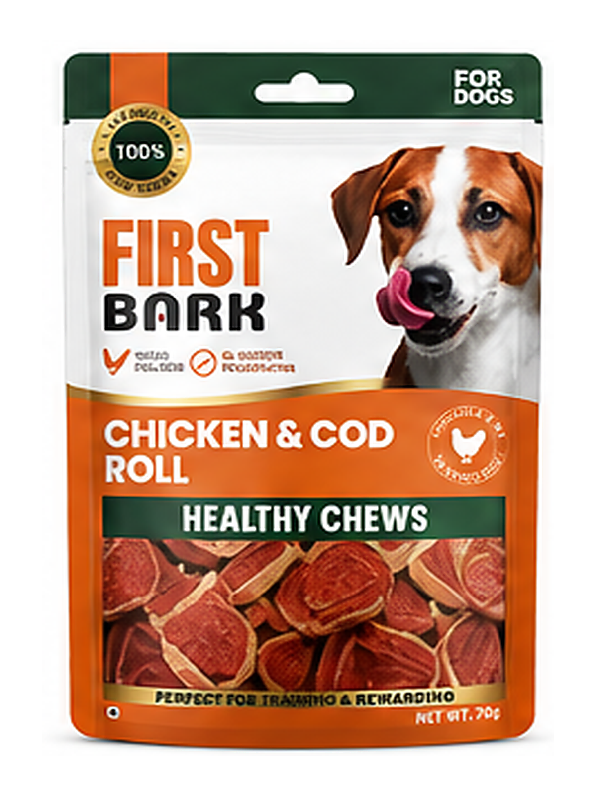 First Bark Chicken & Cod Roll Dog Treat