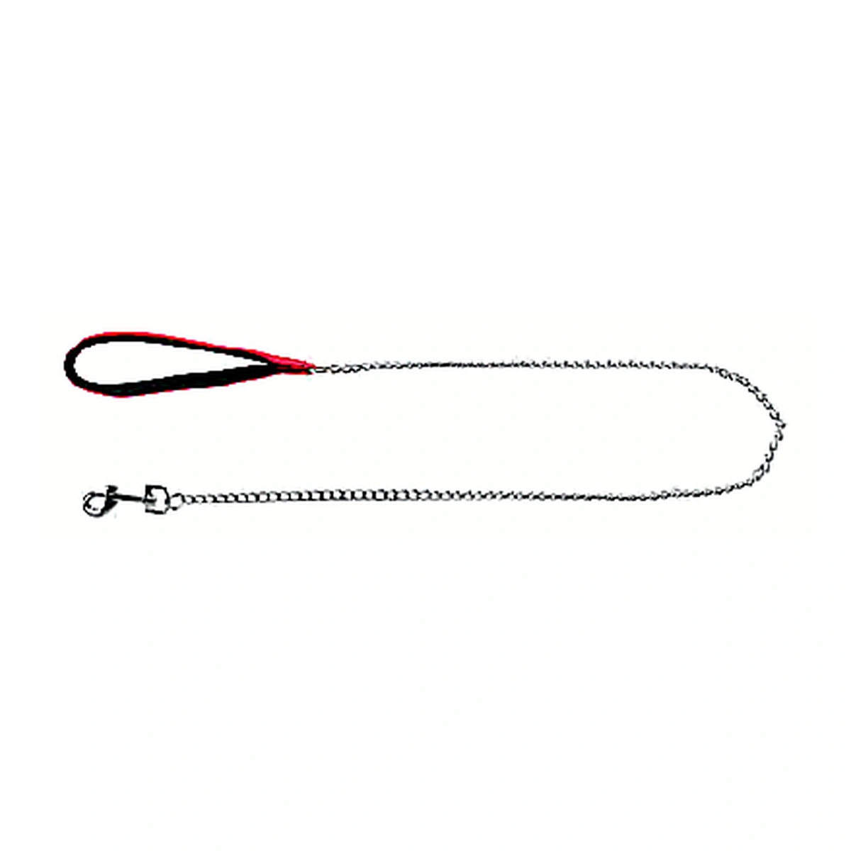 Trixie Chain Lead with Neoprene Hand Loop Dog Accessory L-XL 1.00 m/4.0 mm Red