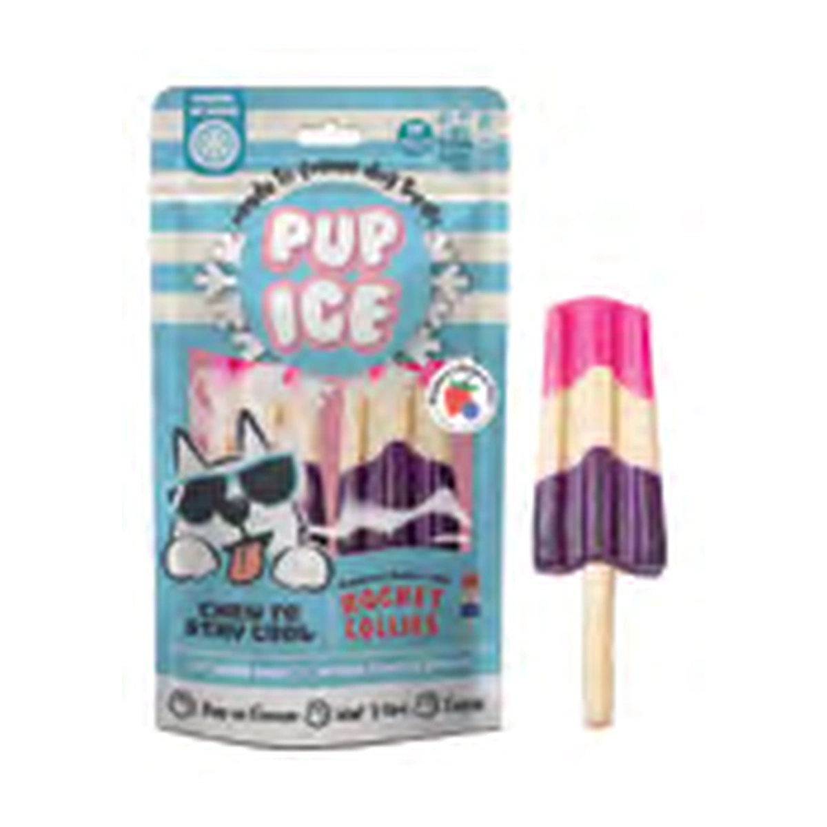 Imaginelles Pup Ice Rocket Fruity Lollies Rocket Lollies Blueberry & Strawberry