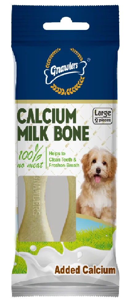 Gnawlers Calcium Milk Bone Dog Treat 110g (4 in 1)