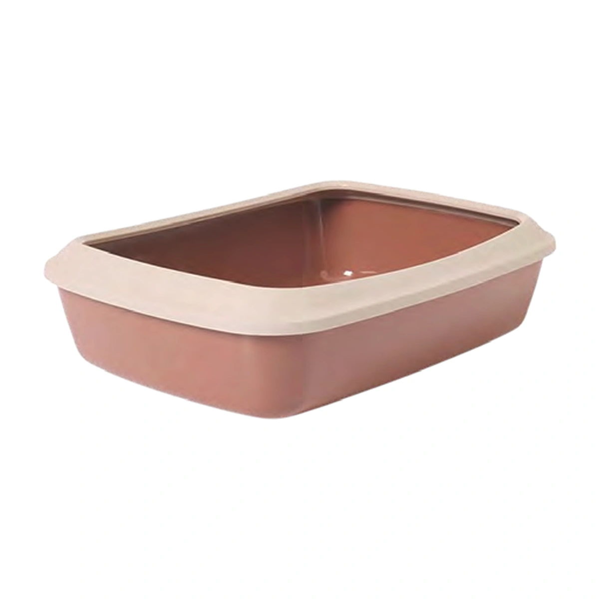 Savic Iriz with Rim Litter Tray 51 × 36 × 13 cm (20 x 14 x 5 inch) White-Bluestone