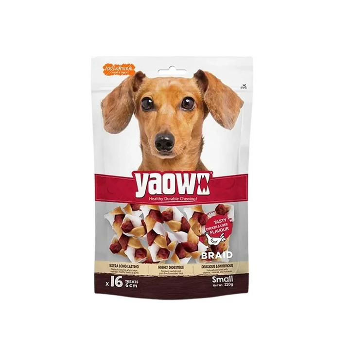 Gnawlers Yaowo Braid Dog Treat 220g (2.5\")