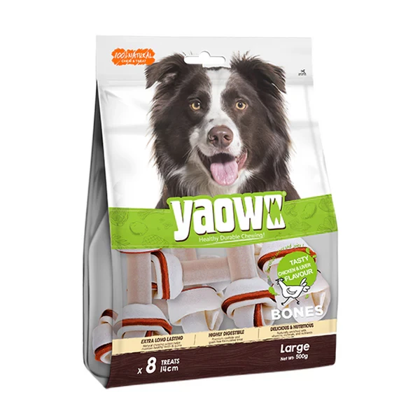 Gnawlers Yaowo Knotted Dog Treat 500g (4\")
