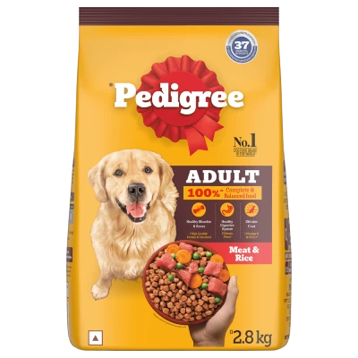Pedigree Adult Meat & Rice Dry Dog Food 2.8 kg