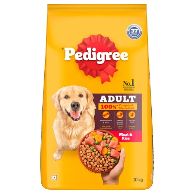 Pedigree Adult Meat & Rice Dry Dog Food 10 kg