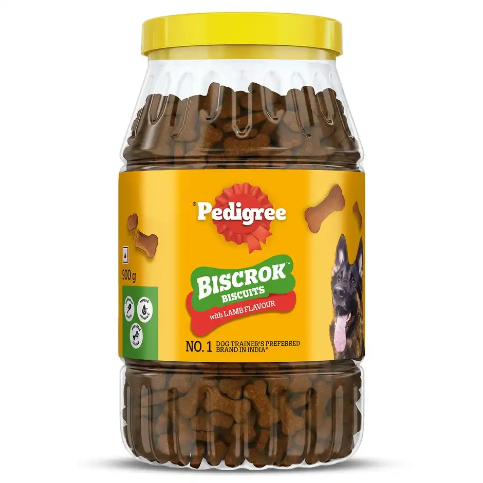 Pedigree Biscrok Lamb Jar Dog Biscuits