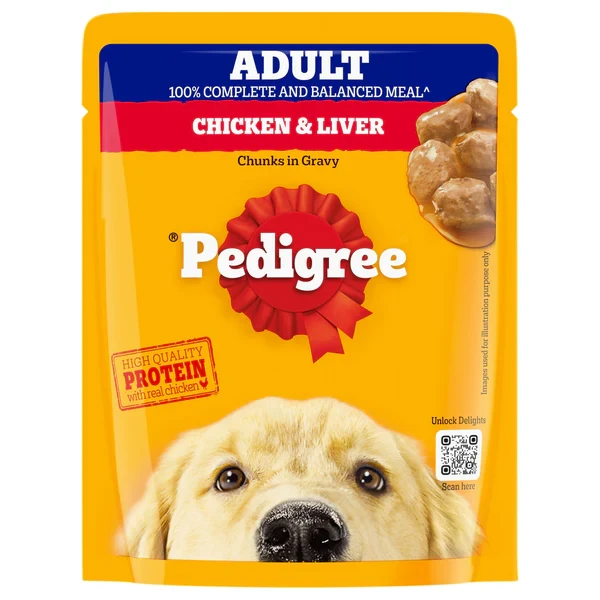 Pedigree Puppy Chicken & Liver Chunks in Gravy Wet Dog Food