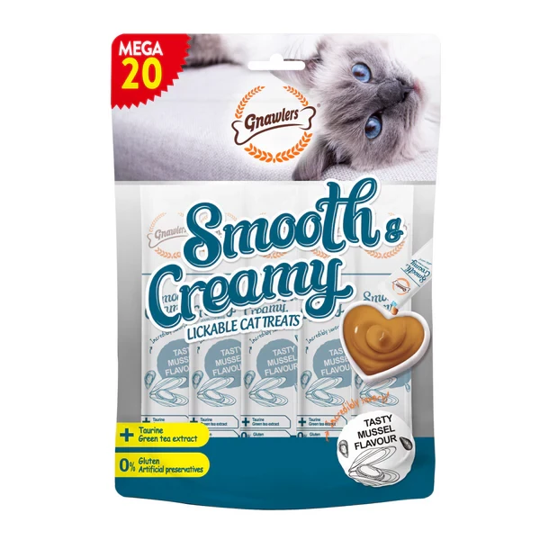 Gnawlers Mussel Cat Creamy Treat 300gm