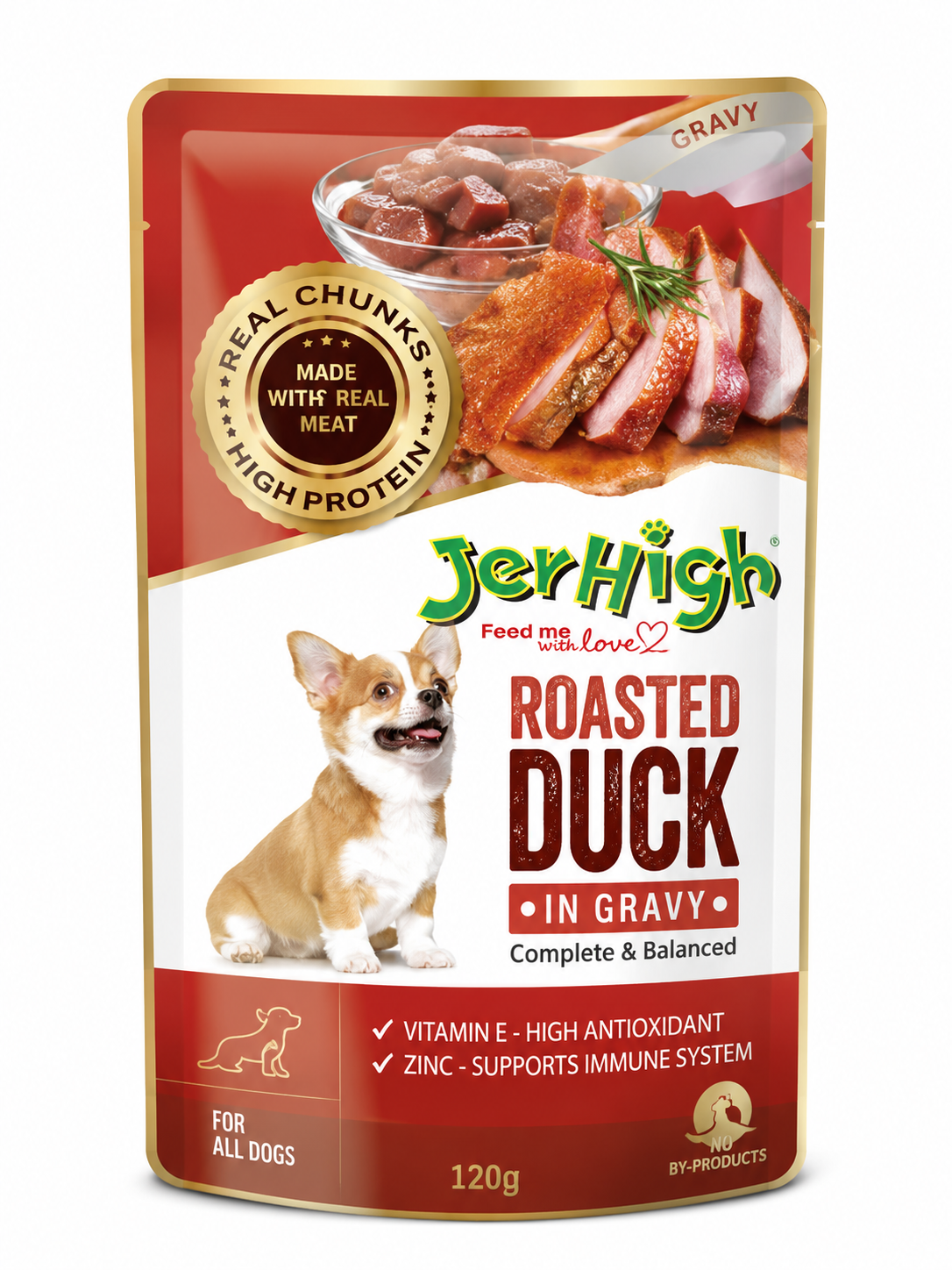 JerHigh Roasted Duck Gravy in Pouch Dog Food