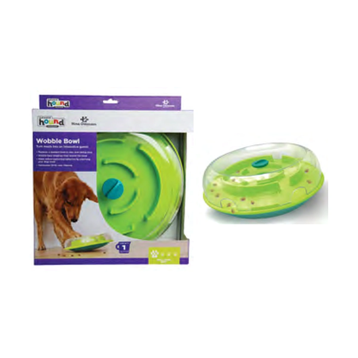 Outward Hound Nina Ottosson Wobble Bowl Interactive Treat Puzzle Toy