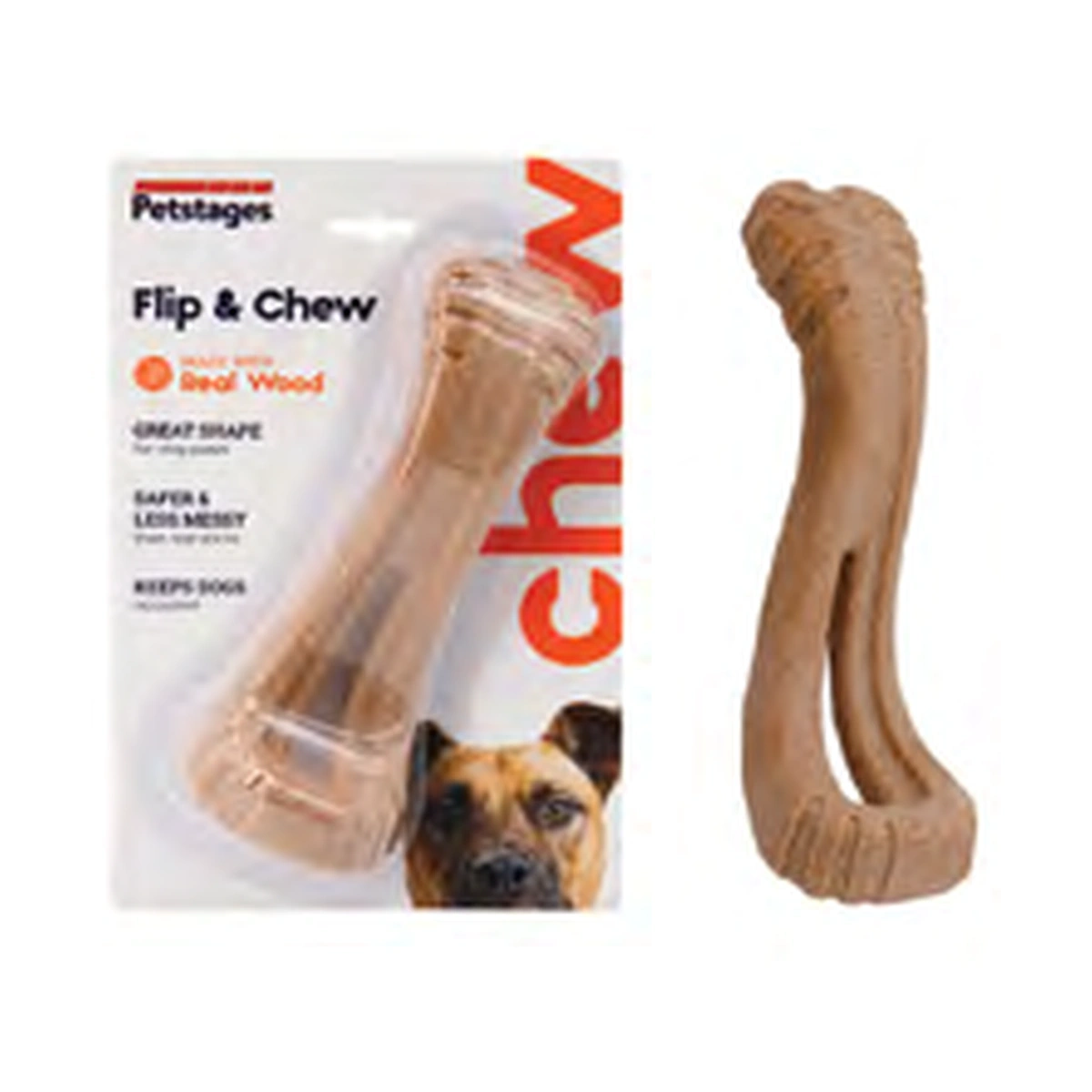 Petstages Dogwood Flip and Chew Bone Dog Toy